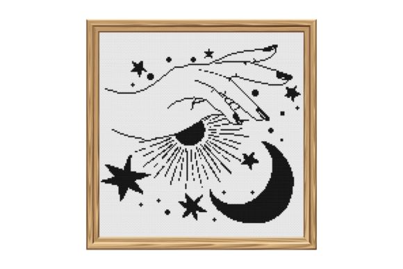 Celestial Hand Cross Stitch Pattern