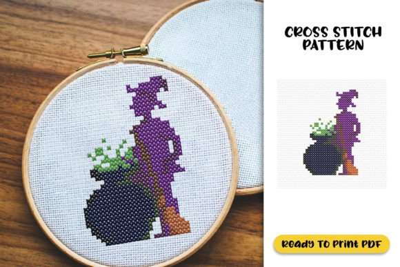 Halloween Wizard Cross Stitch