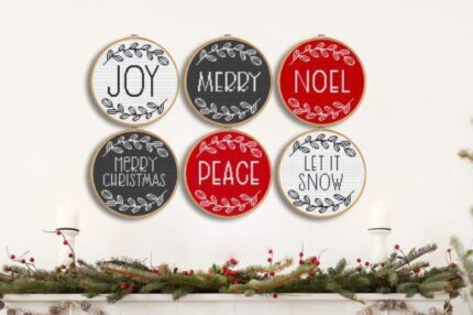 Merry Christmas Cross Stitch Pattern Set