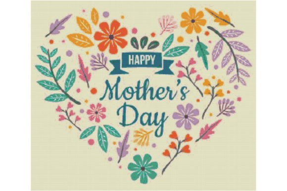 Mothers Day Counted Cross Stitch Pattern